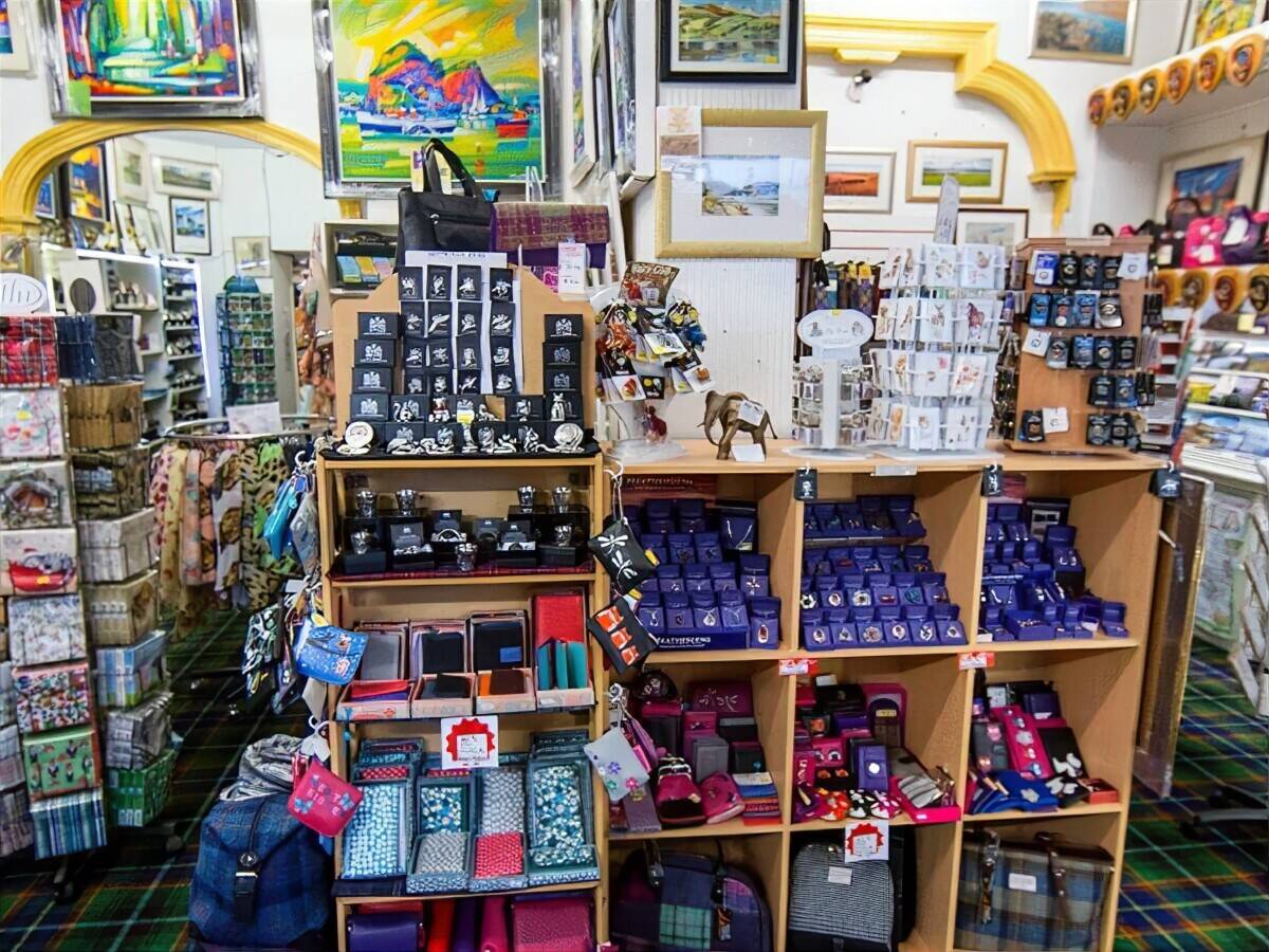 Gift and jewellery displays within the store
